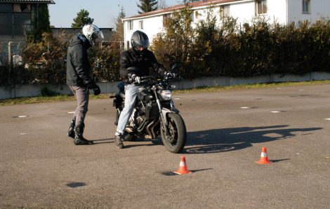 Les épreuves du permis moto
